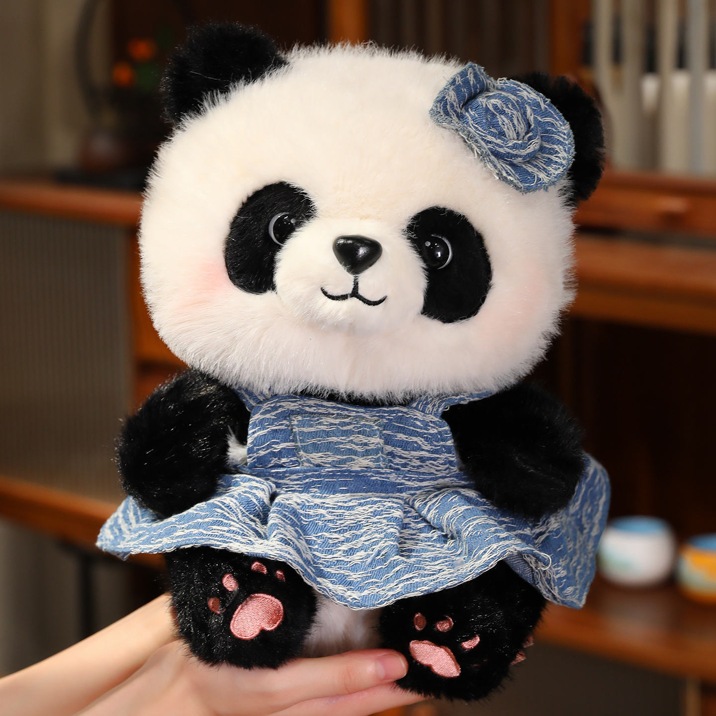 Cowboy skirt panda, cute animal, sweet look, a gift for kids 17