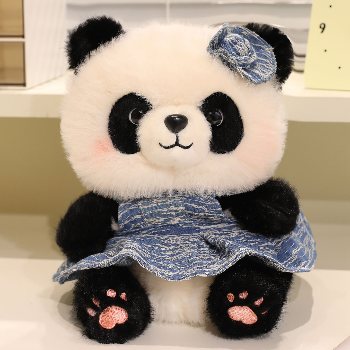 Cowboy skirt panda, cute animal, sweet look, a gift for kids 14