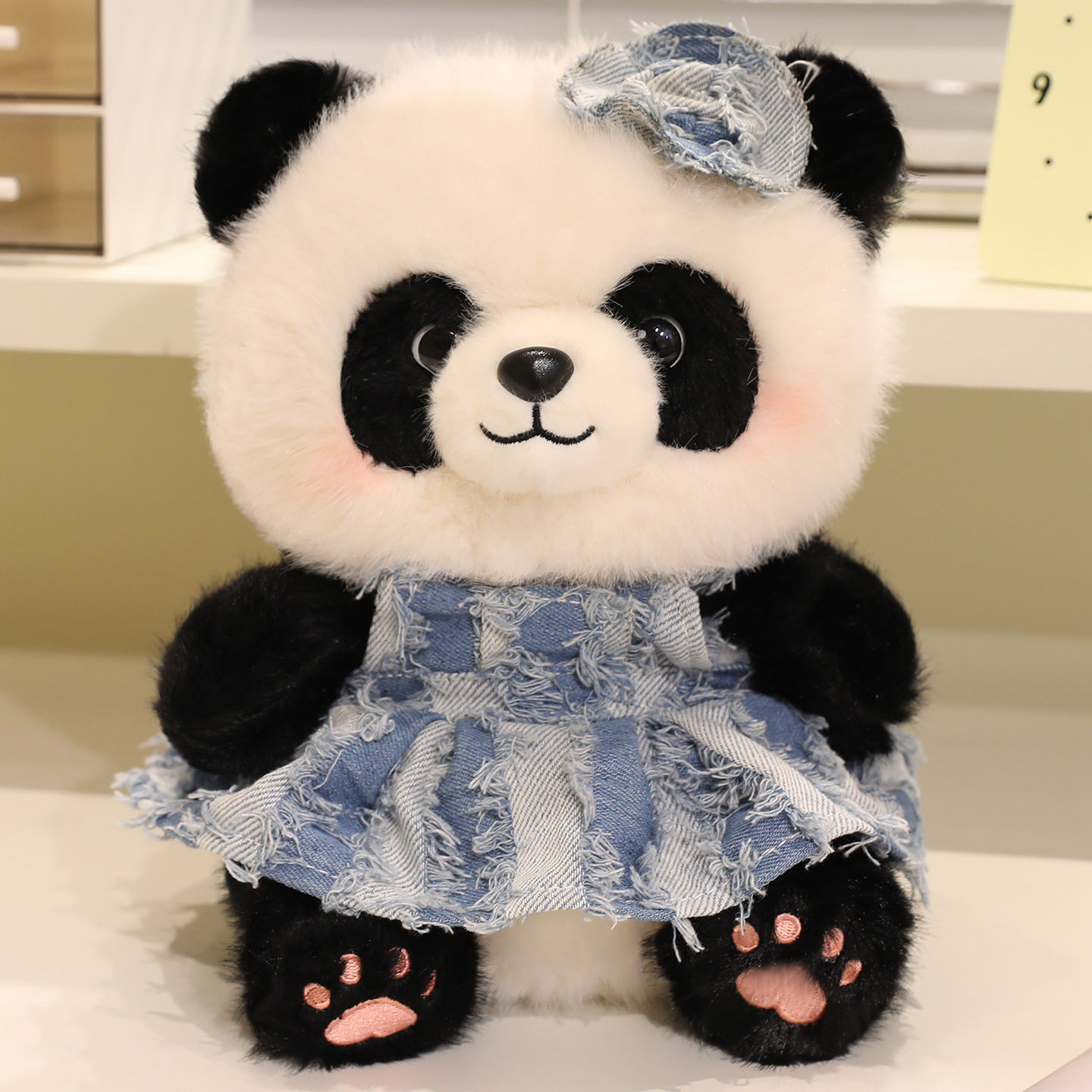 Cowboy skirt panda, cute animal, sweet look, a gift for kids 12