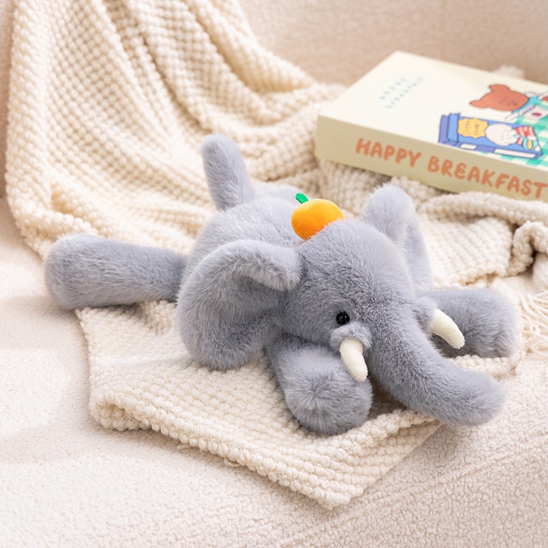 Des peluches d'animaux à position couchée sur le ventre, douces et confortables, un cadeau pour tenir compagnie aux enfants. 15