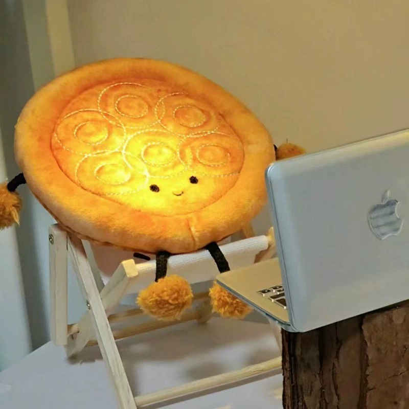 Очаровательный плюшевый брелок в форме блинчика, высотой 17 см, с помпоном. 12