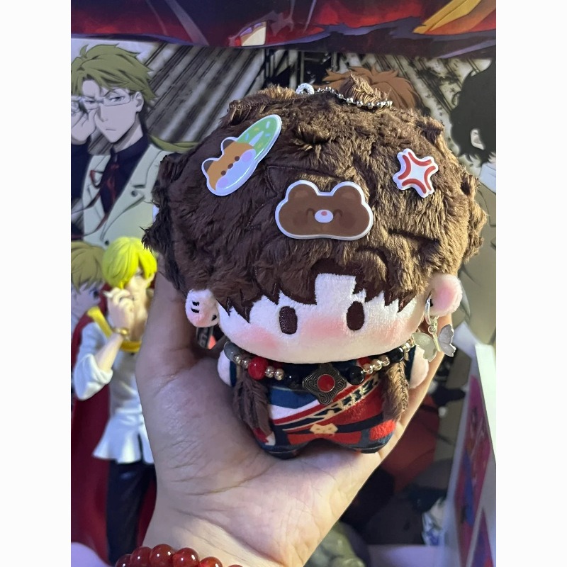 10cm Plush Doll Keychains Sun Ce, Fu Rong, Zuo Ci, Yuan Ji, Liu Bian, and the King of Guanglin Cotton Dolls 17