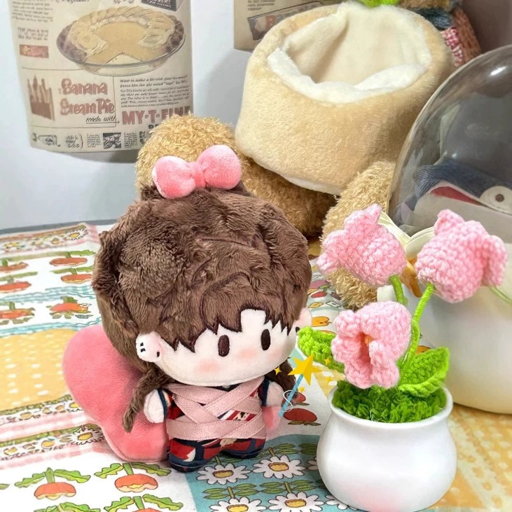 10cm Plush Doll Keychains Sun Ce, Fu Rong, Zuo Ci, Yuan Ji, Liu Bian, and the King of Guanglin Cotton Dolls 13