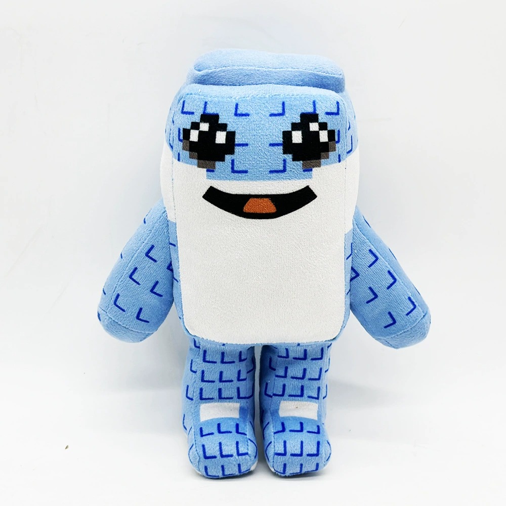 21CM STEAL A BRAINROT Roblox  Pixel - Style Blue Robot Plush Toy Cute Stuffed Figure Soft Doll 12