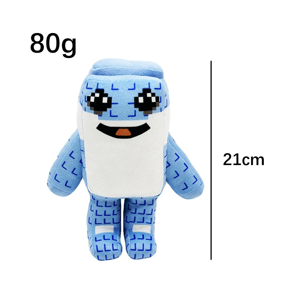 21CM STEAL A BRAINROT Roblox  Pixel - Style Blue Robot Plush Toy Cute Stuffed Figure Soft Doll 11