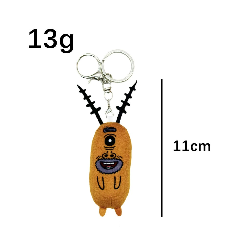 Divertido llavero de peluche de cíclope con diseño de antena: 11 cm, ligero y suave, ideal para niños y adultos. 12