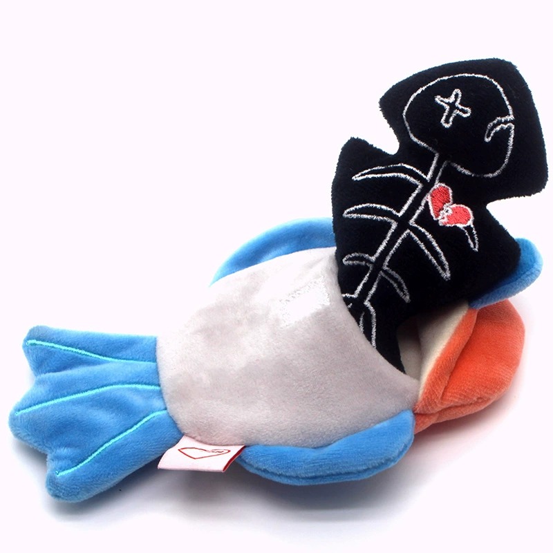 Custom Funny Fish Plush Toy Set – Smiling Fish & Skeleton Fish Design, Soft Stuffed Toys for Kids or Pets 10