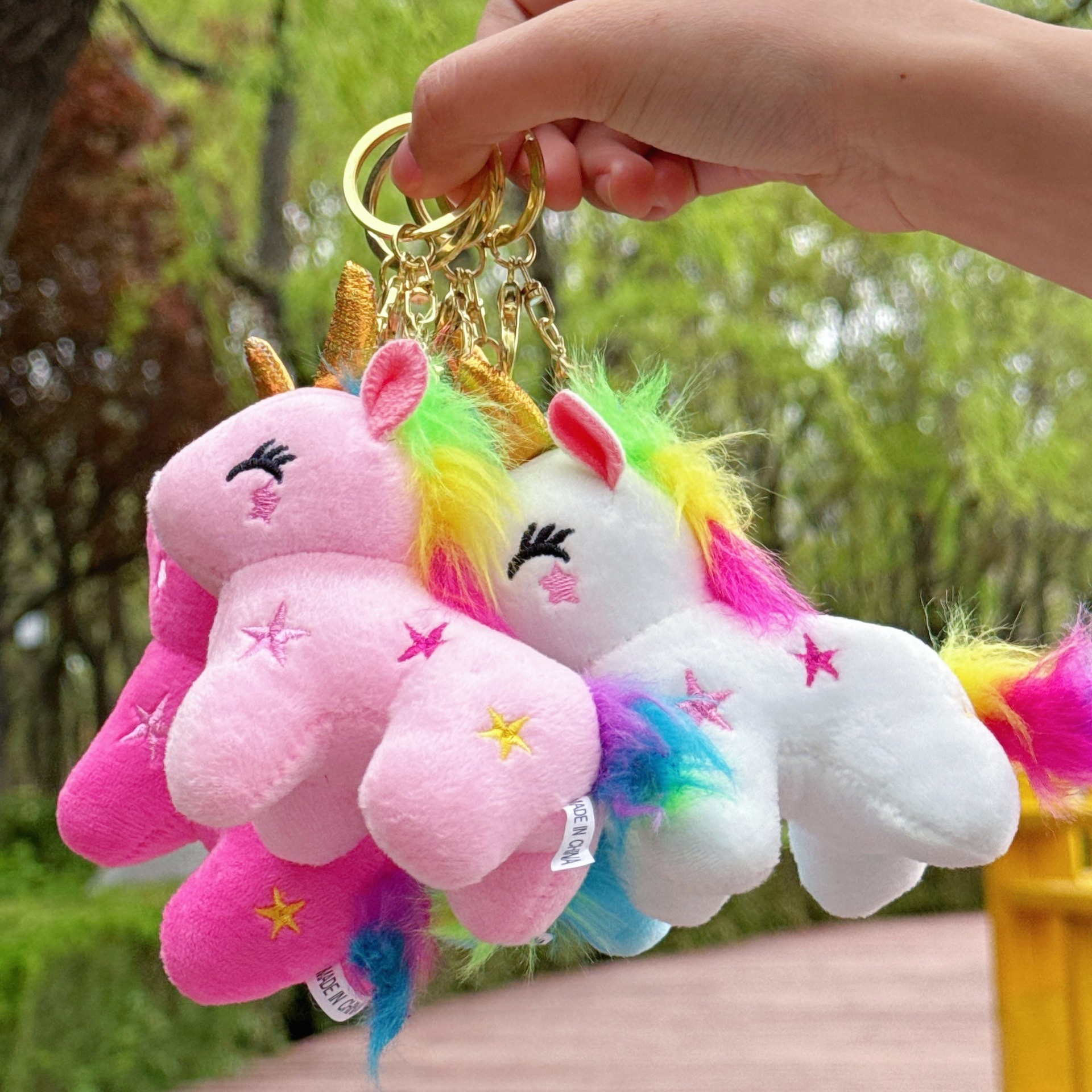 Wholesale Mini Rainbow 9cm Unicorn Plush Toy Plush Doll Cute Doll Bag Hanging Accessories Promotion Plush Keychain 13