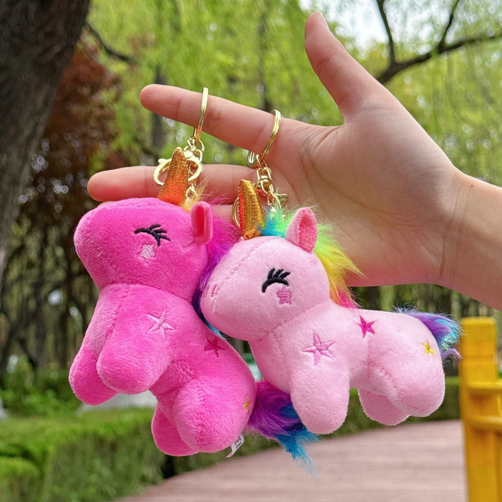 Wholesale Mini Rainbow 9cm Unicorn Plush Toy Plush Doll Cute Doll Bag Hanging Accessories Promotion Plush Keychain 14