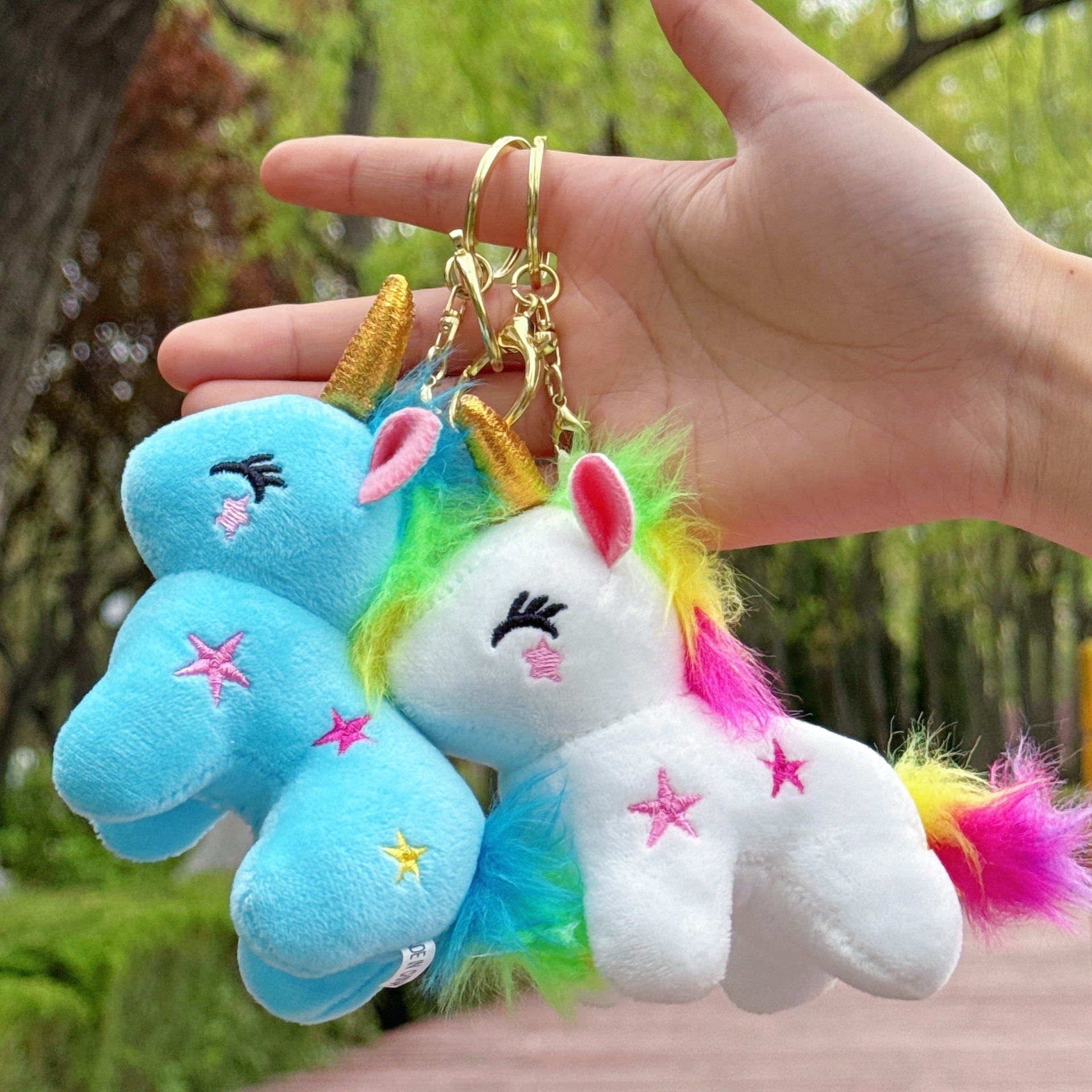 Wholesale Mini Rainbow 9cm Unicorn Plush Toy Plush Doll Cute Doll Bag Hanging Accessories Promotion Plush Keychain 11