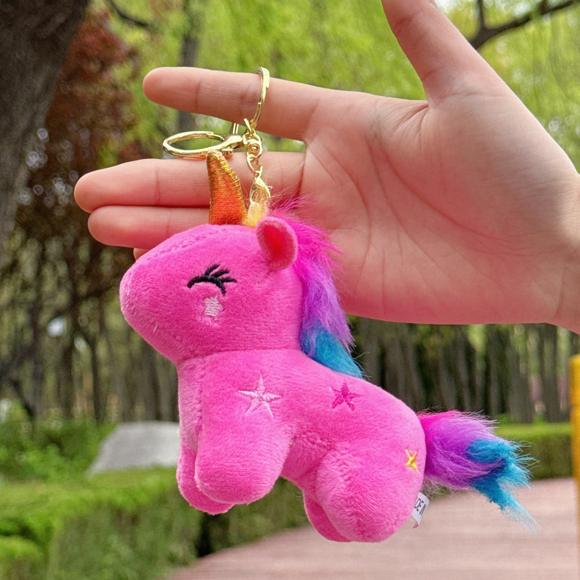 Wholesale Mini Rainbow 9cm Unicorn Plush Toy Plush Doll Cute Doll Bag Hanging Accessories Promotion Plush Keychain 16
