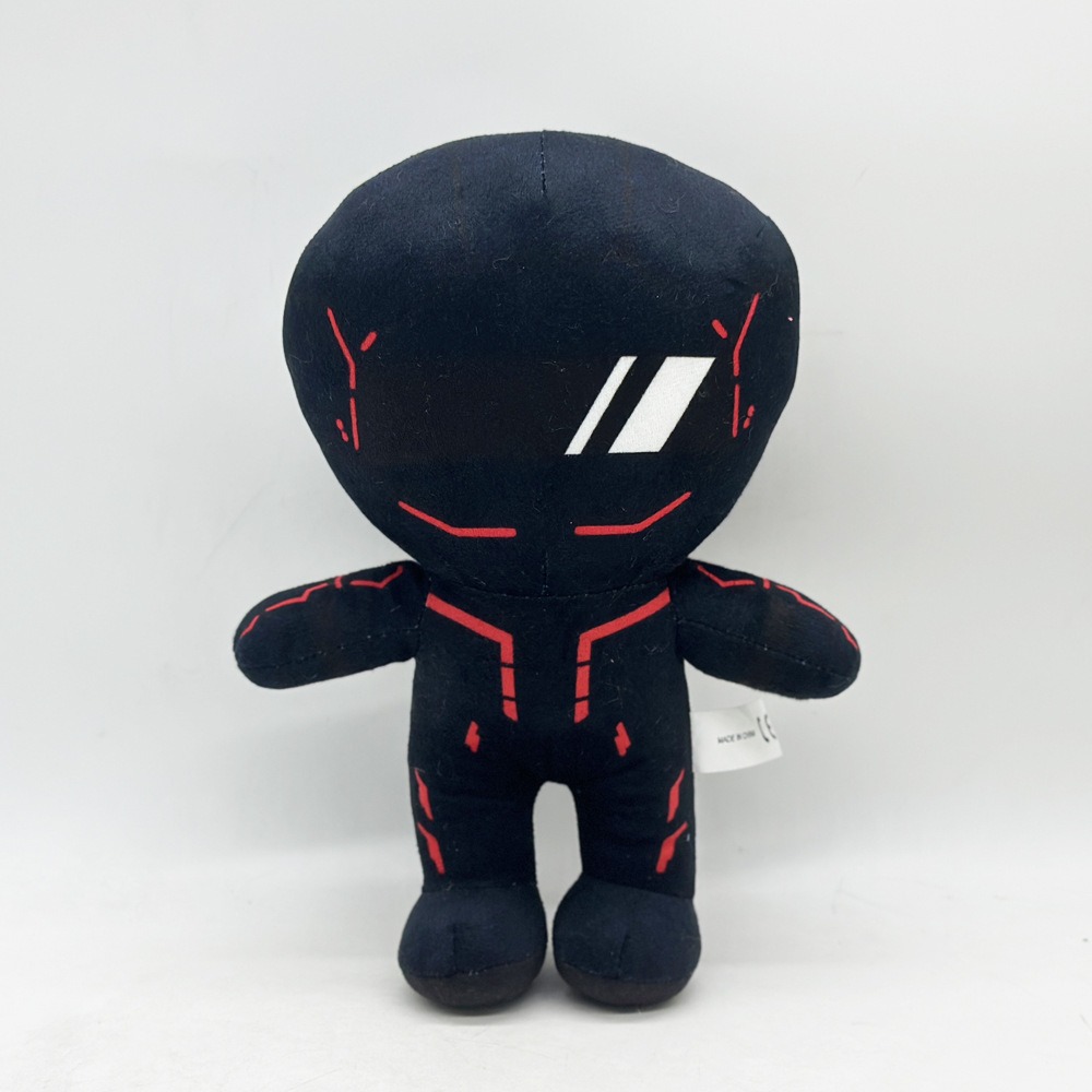 25cm Tron Ares plush  Cyberpunk - Style Plush Toy, 26cm Tall Black Robot Stuffed Doll with Red Accents 17