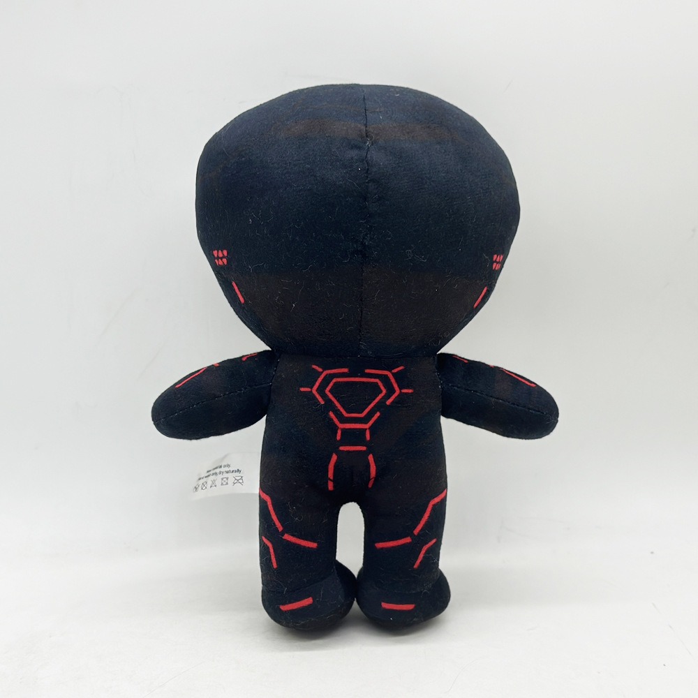 25cm Tron Ares plush  Cyberpunk - Style Plush Toy, 26cm Tall Black Robot Stuffed Doll with Red Accents 15
