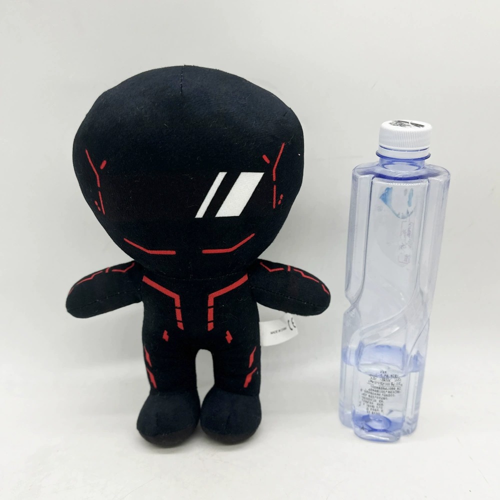 25cm Tron Ares plush  Cyberpunk - Style Plush Toy, 26cm Tall Black Robot Stuffed Doll with Red Accents 18