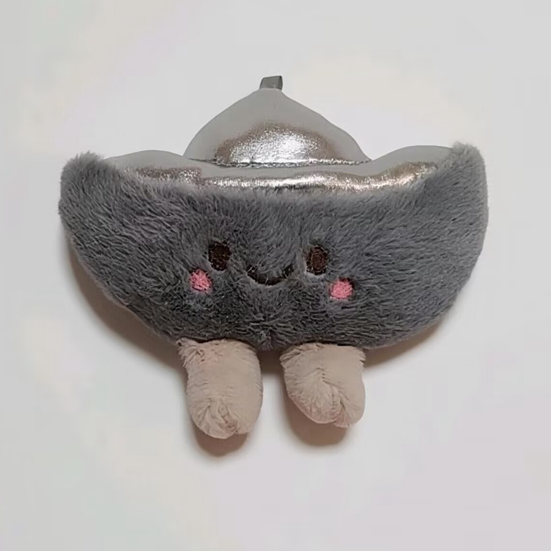 Gold & Silver Ingot Plush Keychain - Lucky Charm Keyring 12