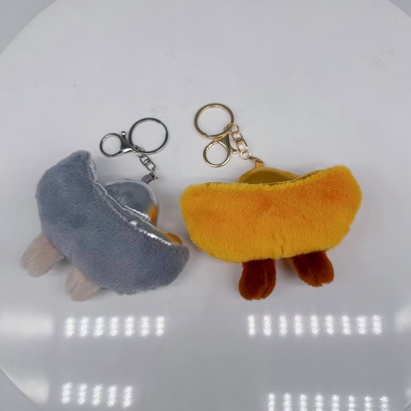 Gold & Silver Ingot Plush Keychain - Lucky Charm Keyring 16
