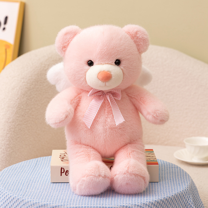 Super Cute Angel Bear Plush Doll - Soft Stuffed Toy for Kids, Perfect for Hugging & Gift-Giving 12