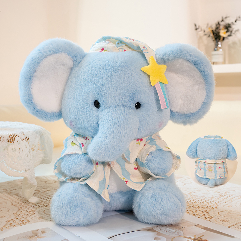 Jiji the Little Elephant Plush Toy - Cute Stuffed Elephant Doll with Soft Fluffy Body, Adorable for Kids & Animal Lovers 13
