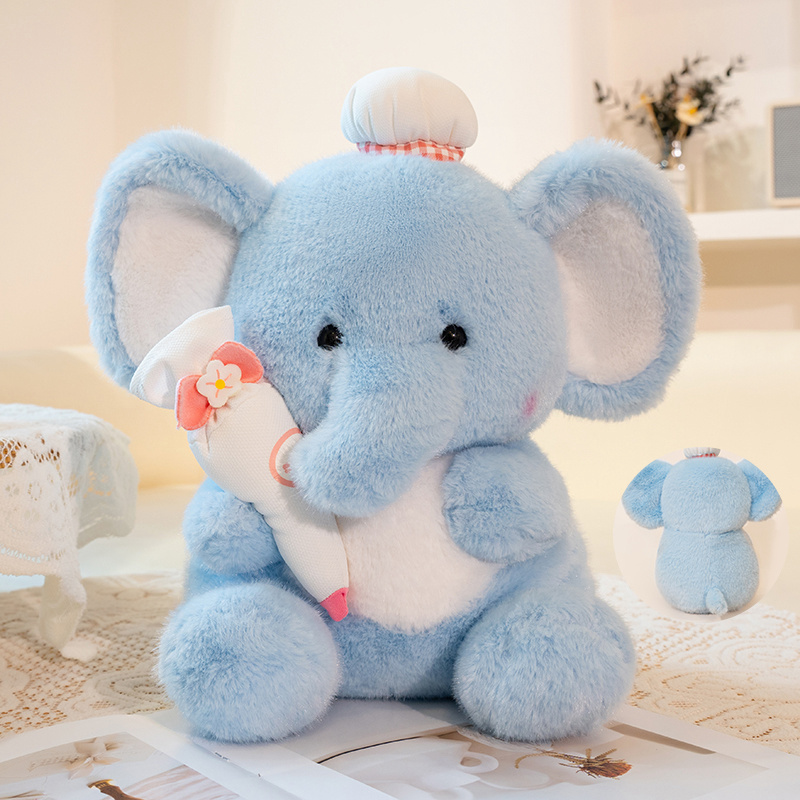 Jiji the Little Elephant Plush Toy - Cute Stuffed Elephant Doll with Soft Fluffy Body, Adorable for Kids & Animal Lovers 12