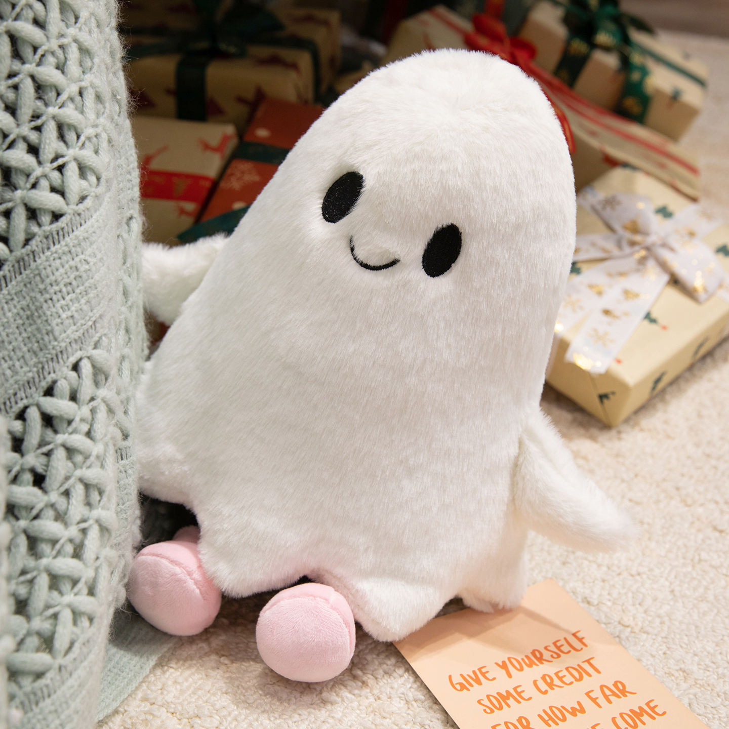 Little Ghost Plush Doll - Cute Stuffed Ghost Toy with Soft Fluffy Body, Adorable Spooky Companion for Kids & Decor 14