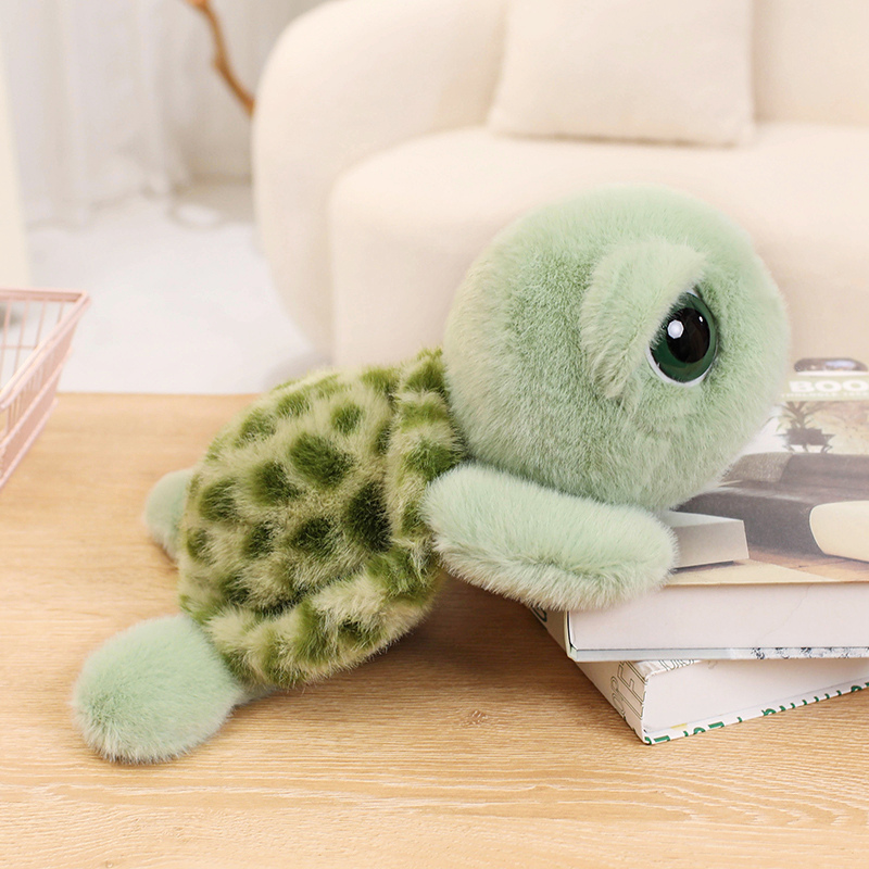 Big-Eyed Turtle Plush Toy - Adorable Stuffed Turtle Doll with Large, Expressive Eyes, Soft and Cuddly 12