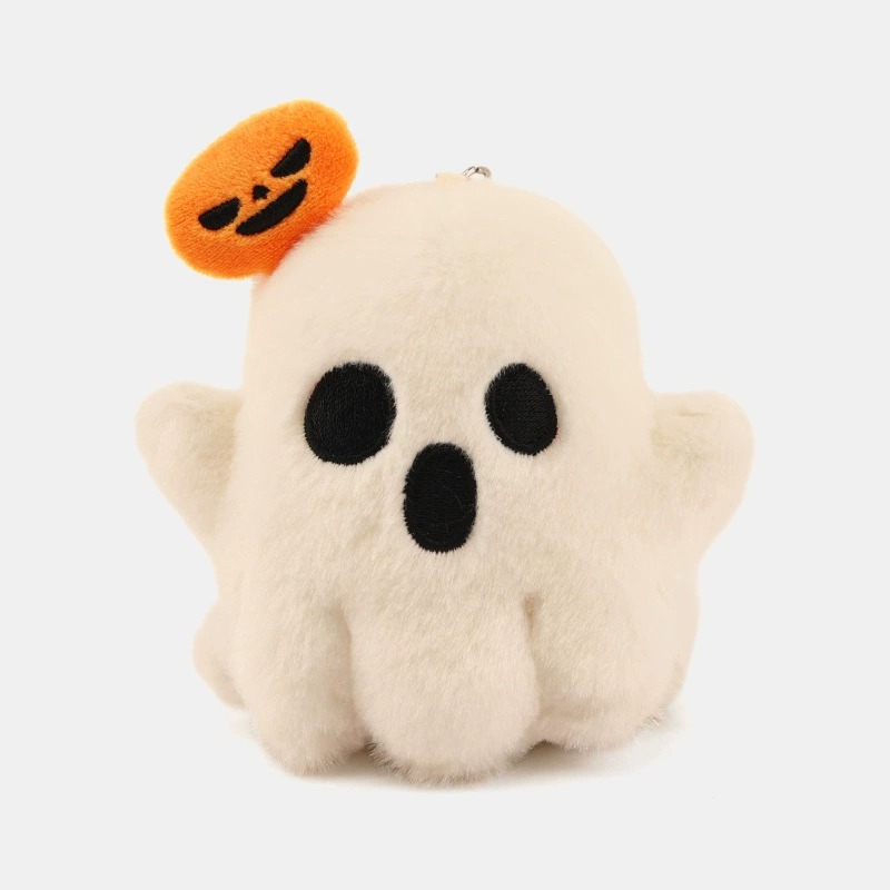 15cm Halloween Cute Plush Keychain Set: Ghost & Black Cat with Pumpkin Designs 13