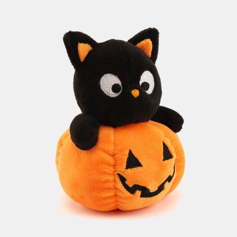 15cm Halloween Cute Plush Keychain Set: Ghost & Black Cat with Pumpkin Designs 14