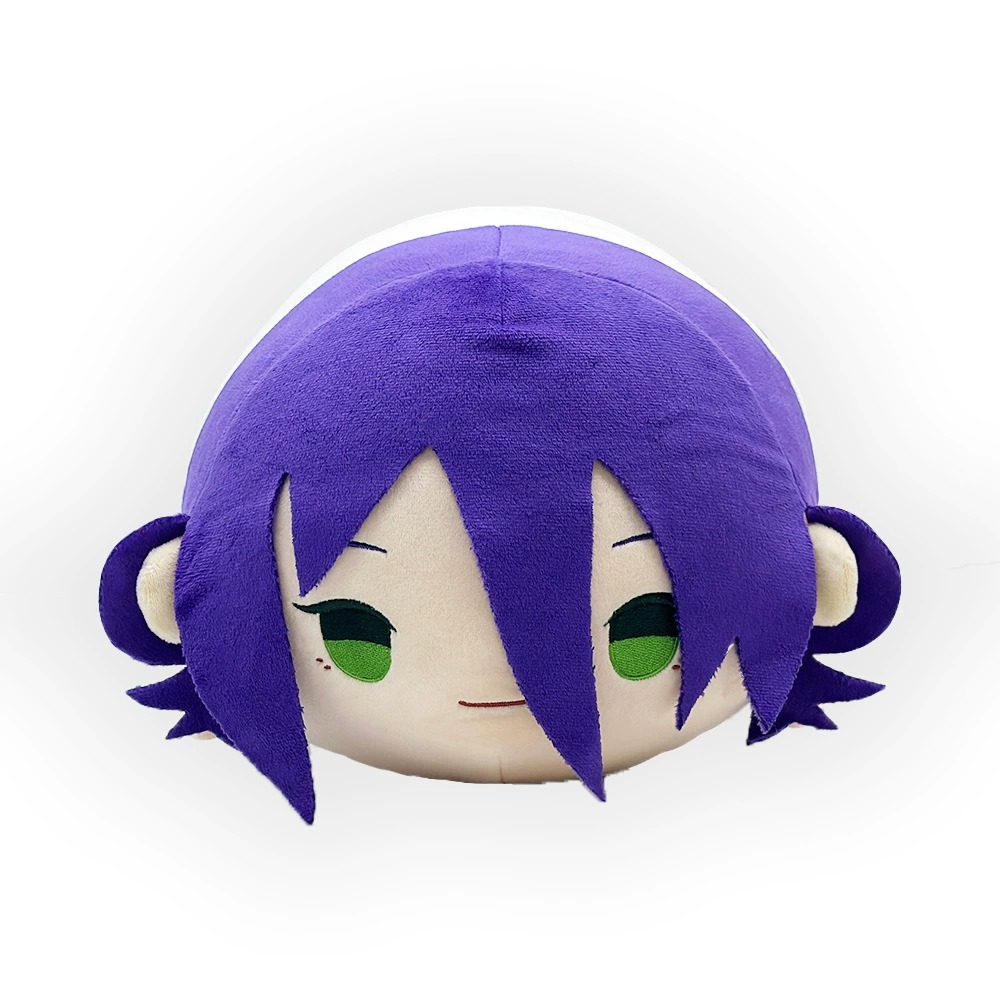 Coussin en peluche rond et doux représentant Chainsaw Man Reze, personnage d'anime, 30 cm, 543 g, cheveux violets et yeux verts. 18