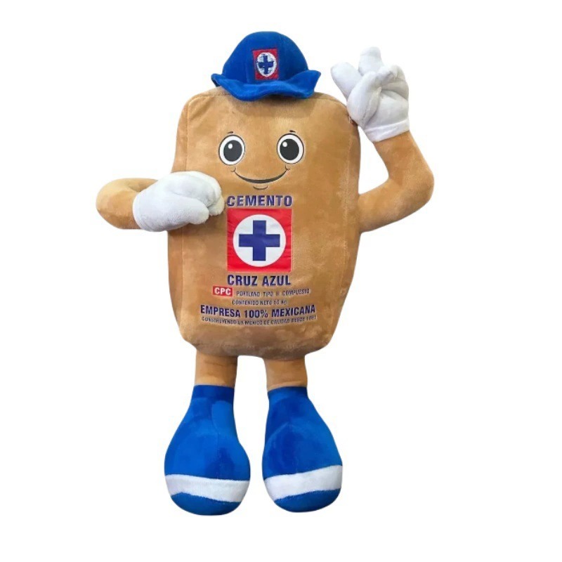 35cm Plush Cement Bag Mascot - Cruz Azul Branded Soft Toy for Brand Promotion 8