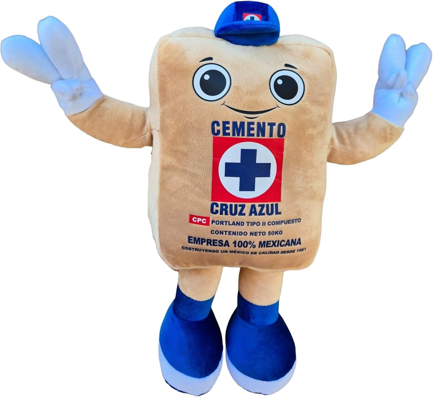35cm Plush Cement Bag Mascot - Cruz Azul Branded Soft Toy for Brand Promotion 7