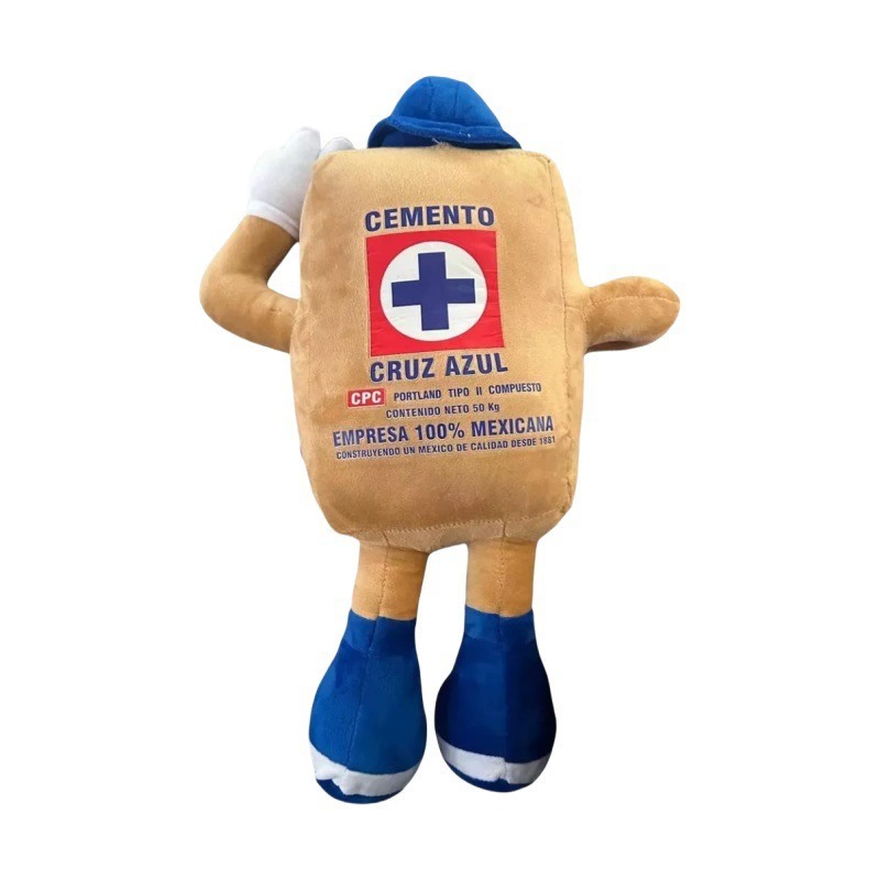 35cm Plush Cement Bag Mascot - Cruz Azul Branded Soft Toy for Brand Promotion 9