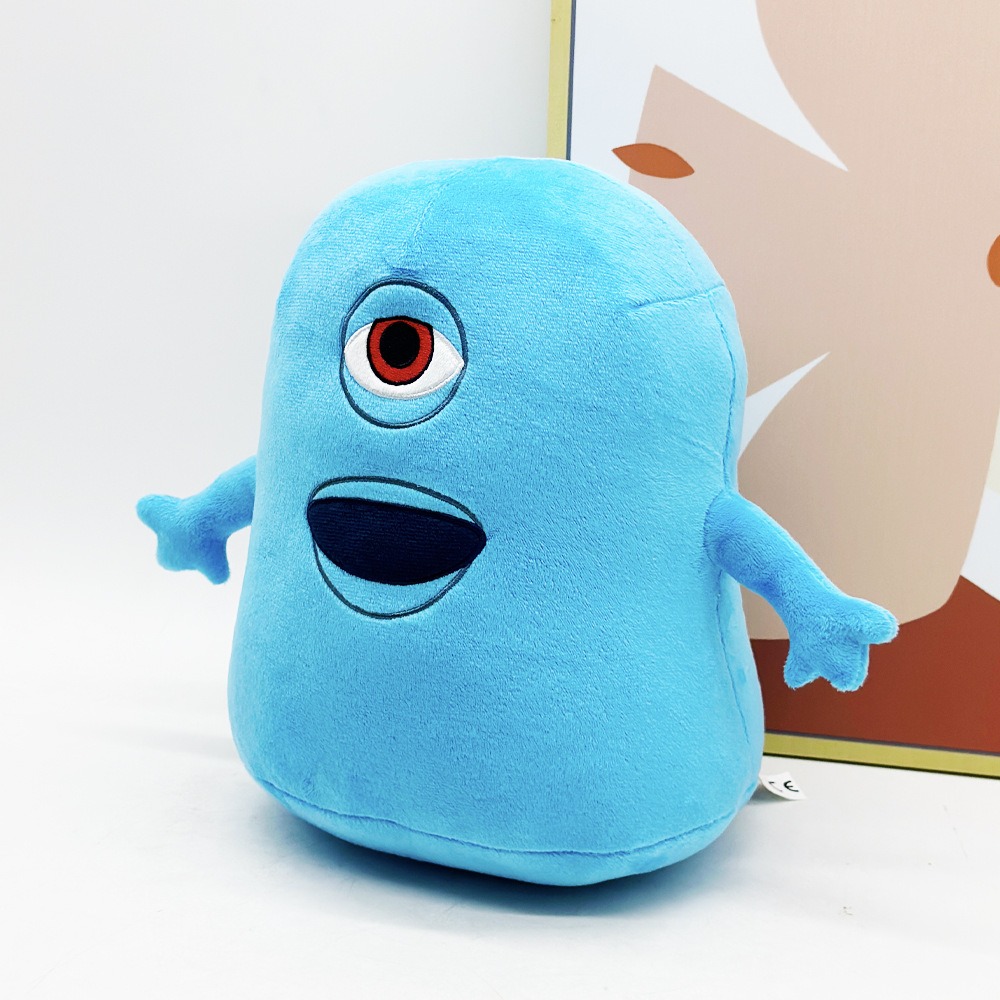 27cm Monsters vs. Aliens B.O.B. Plush Toy – Soft Stuffed Blue Blob Doll for Kids & Movie Fans 12