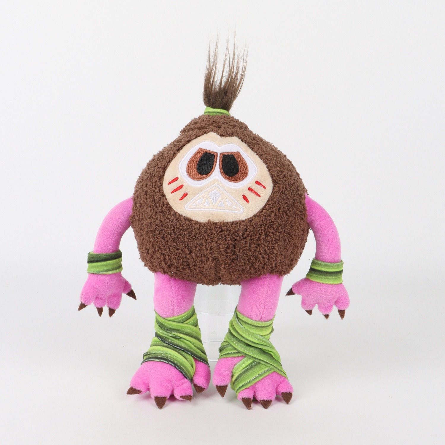 28cm Moana Kakamora Plush Cute Monster Plush Toy  Adorable Spiky   haired Creature with Pink Limbs & Green Wraps 11