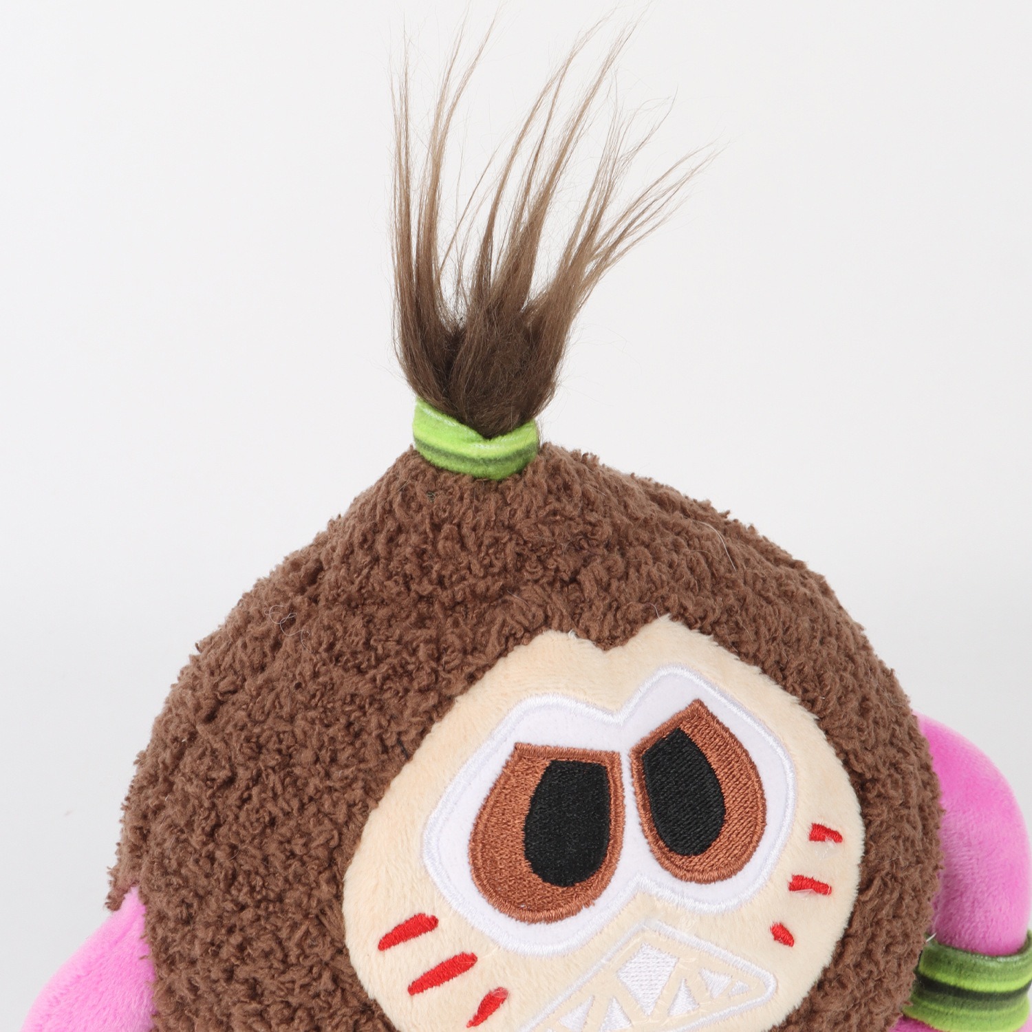 28cm Moana Kakamora Plush Cute Monster Plush Toy  Adorable Spiky   haired Creature with Pink Limbs & Green Wraps 15
