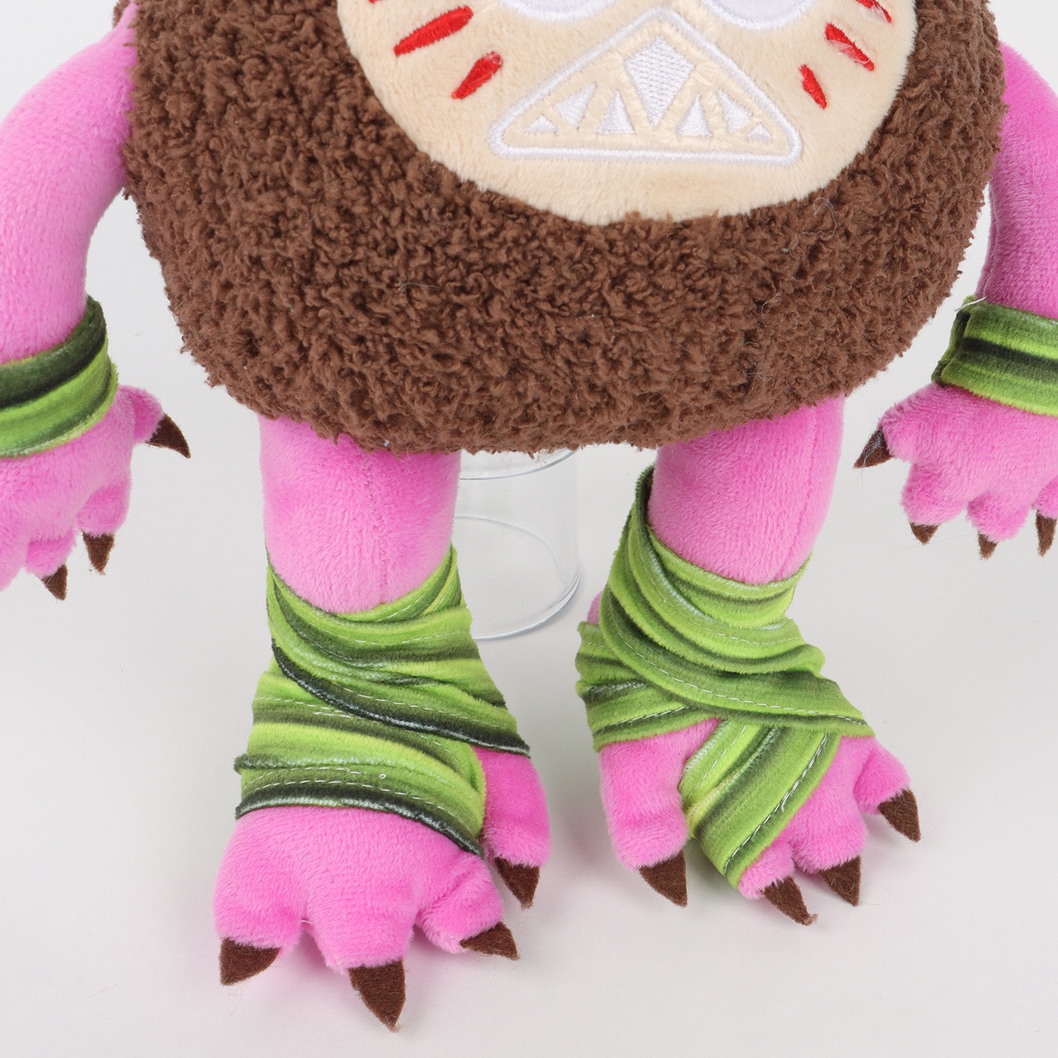 28cm Moana Kakamora Plush Cute Monster Plush Toy  Adorable Spiky   haired Creature with Pink Limbs & Green Wraps 16