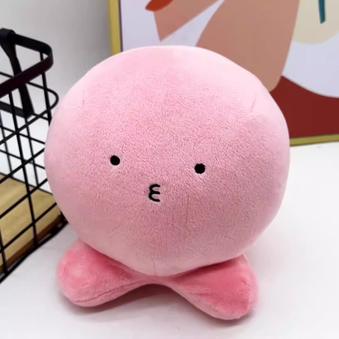 Wholesale Hot Sale 20cm Cute Cartoon Pink Octopus Ball Dumpling Doll Cute Girl Sleeping Cushion Pillow Plush Toy 11