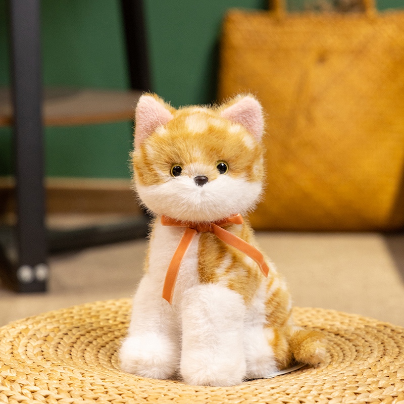 Cute Sitting Kitten Plushie - Adorable Stuffed Cat Doll for Kids & Decor 17