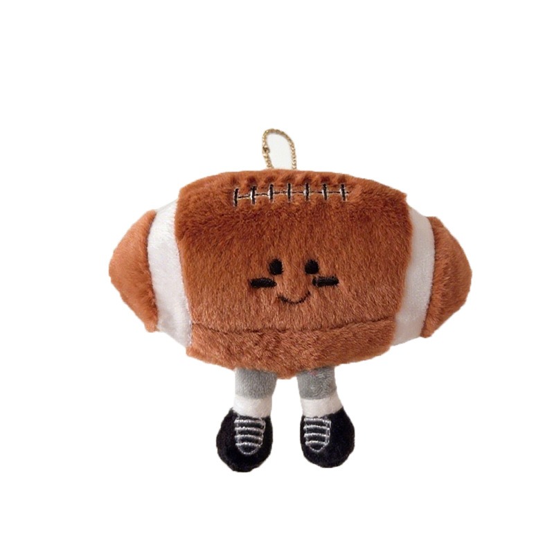 Lindo llavero de peluche de fútbol con patas - Adorables deportes - Abalorio para bolso temático 12