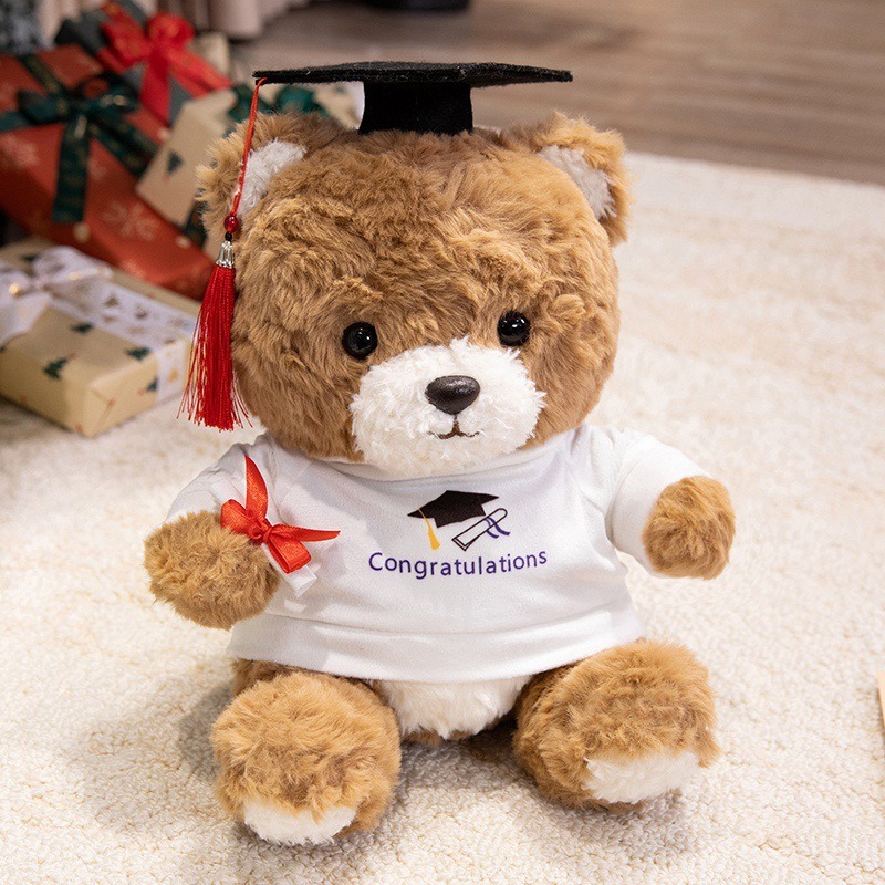 Wholesale 30cm Eco Friendly Super Soft PP Cotton Graduation Bear Plushie Teddy Creative Gift for Kids' Birthday Toy 13