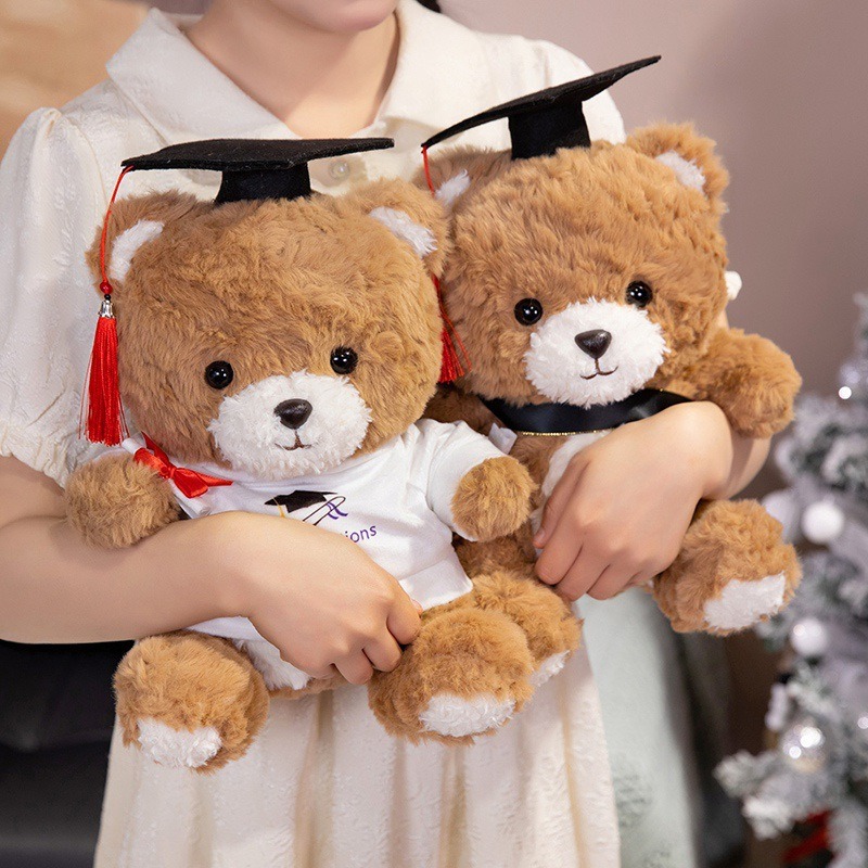 Wholesale 30cm Eco Friendly Super Soft PP Cotton Graduation Bear Plushie Teddy Creative Gift for Kids' Birthday Toy 12