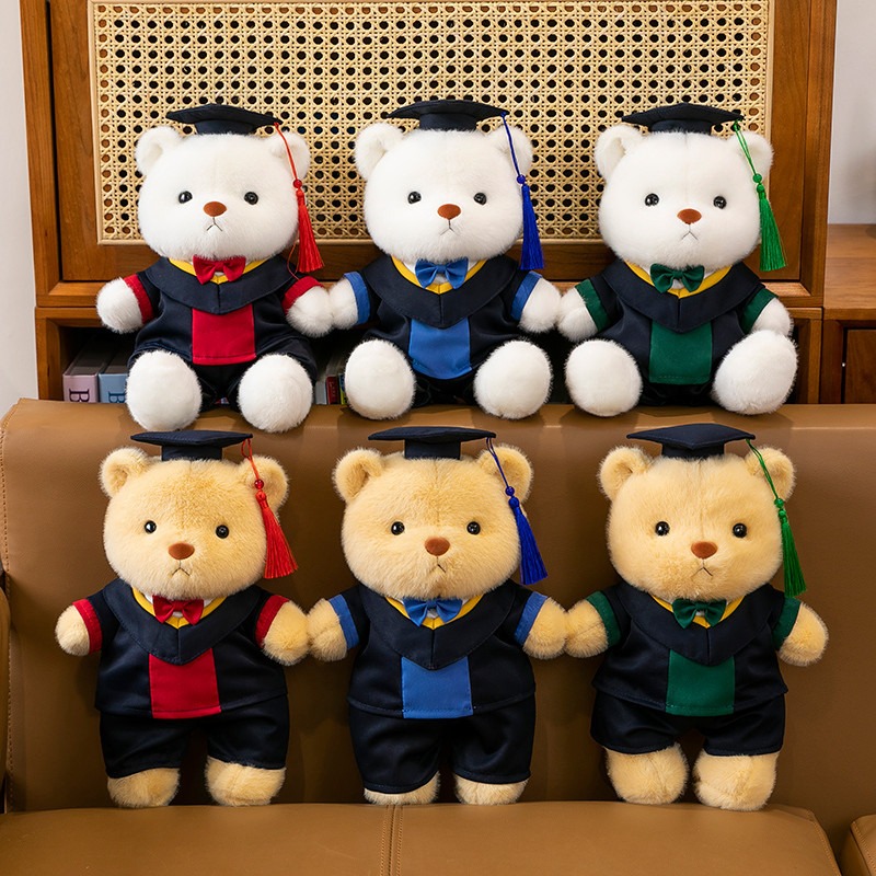 Wholesale 30cm Student Graduation Souvenir Teddy Bear Plush Toy Movable Doctor Joint Bear Stuffed Animal Soft Teddy 11