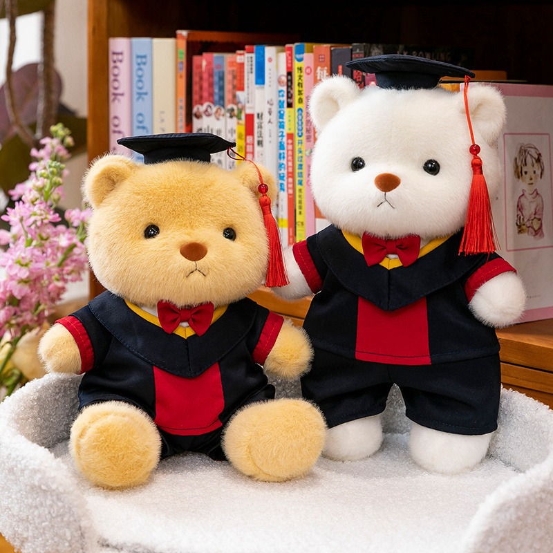 Wholesale 30cm Student Graduation Souvenir Teddy Bear Plush Toy Movable Doctor Joint Bear Stuffed Animal Soft Teddy 12