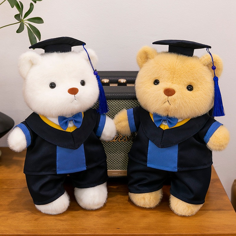 Wholesale 30cm Student Graduation Souvenir Teddy Bear Plush Toy Movable Doctor Joint Bear Stuffed Animal Soft Teddy 13