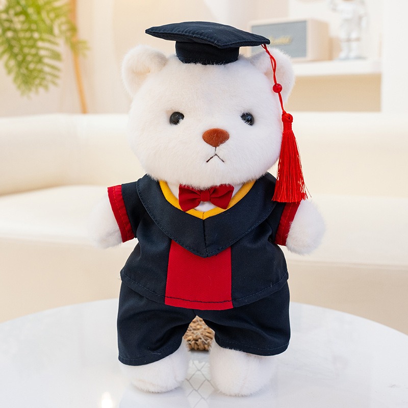 Wholesale 30cm Student Graduation Souvenir Teddy Bear Plush Toy Movable Doctor Joint Bear Stuffed Animal Soft Teddy 21