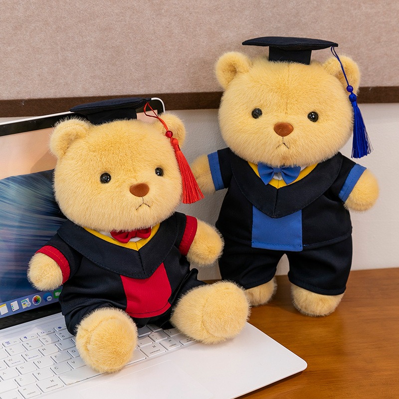 Wholesale 30cm Student Graduation Souvenir Teddy Bear Plush Toy Movable Doctor Joint Bear Stuffed Animal Soft Teddy 14