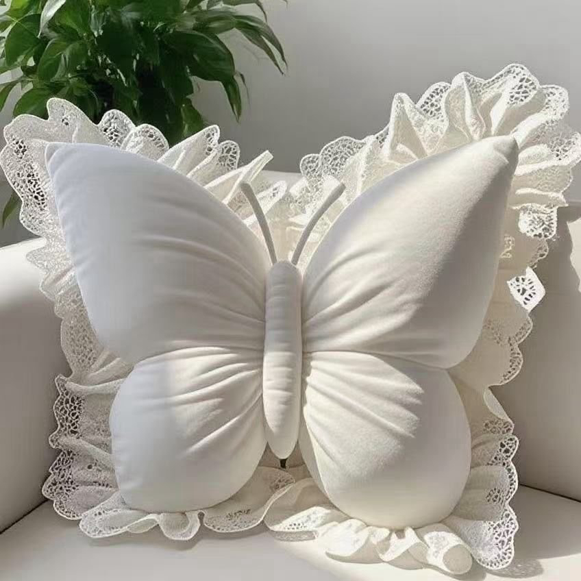 Butterfly Lace Pillow Plush Doll - Soft Stuffed Cushion Toy for Sofa & Bed 11