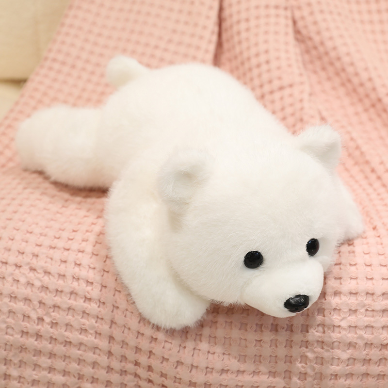 Ours polaire en peluche ultra-doux : animal en peluche câlin aux détails réalistes, compagnon idéal pour les enfants et les adultes. 16