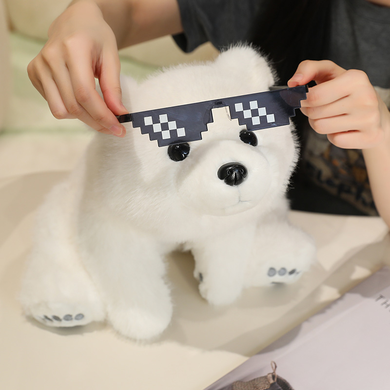 Ours polaire en peluche ultra-doux : animal en peluche câlin aux détails réalistes, compagnon idéal pour les enfants et les adultes. 15