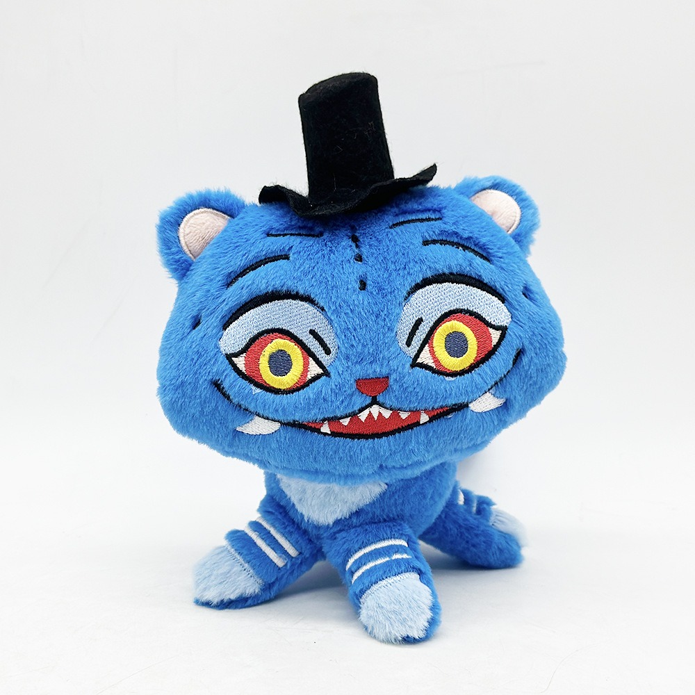 18cm KPOP DEMON HUNTERS  Blue Tiger Plush Toy with Top Hat - 68g Cartoon Stuffed Animal 12