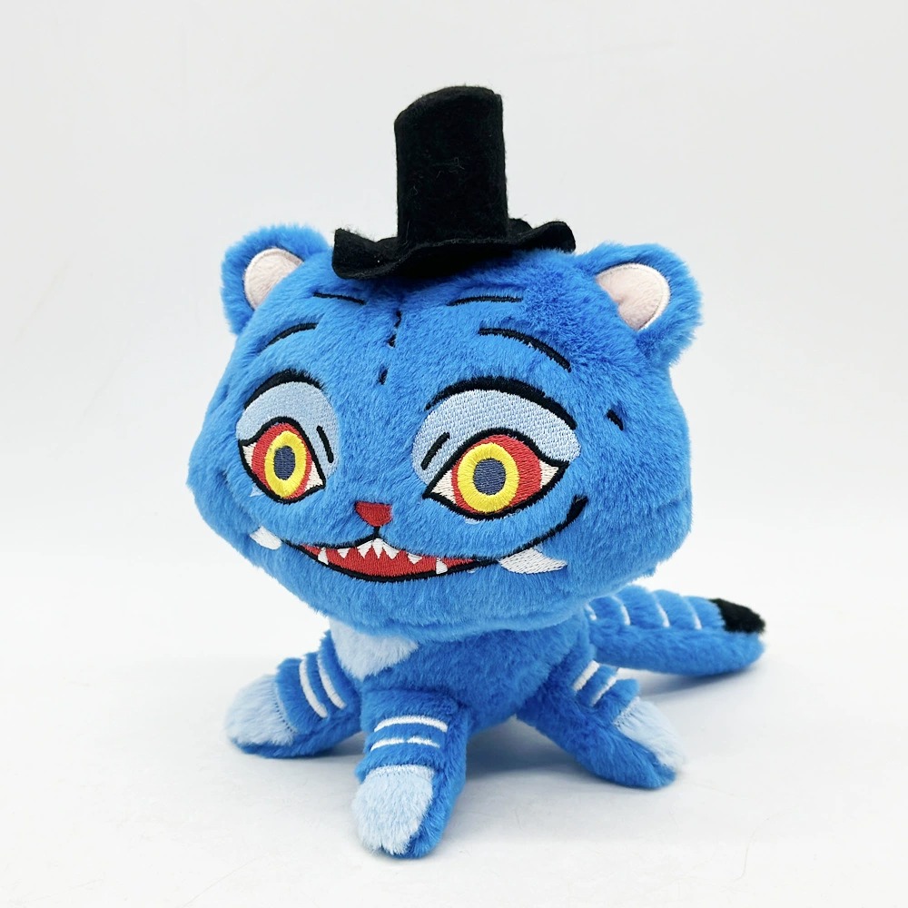 18cm KPOP DEMON HUNTERS  Blue Tiger Plush Toy with Top Hat - 68g Cartoon Stuffed Animal 16